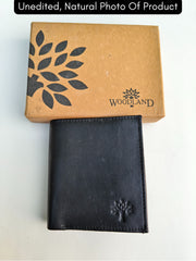 WL Men's Black Leather Wallet