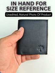 WL Men's Black Leather Wallet