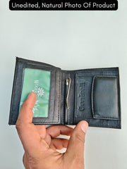 WL Men's Black Leather Wallet